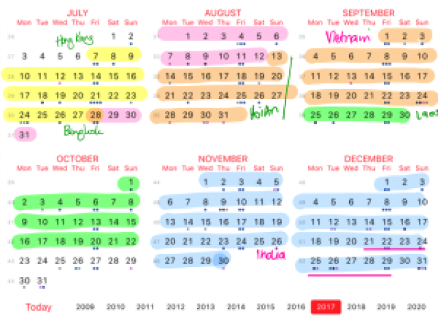 Travel-calendar
